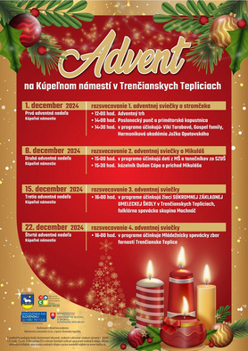 Advent na Kúpeľnom námestí - rozsvecovanie 2. adventnej sviečky a Mikuláš