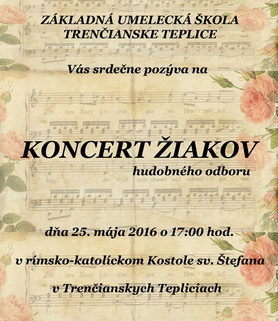 Koncert žiakov hudobného odboru ZUŠ Trenčianske Teplice