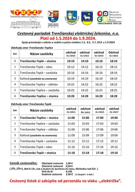 Historická električka - pravidelná letná víkendová prevádzka 01.05.-01.09.2024