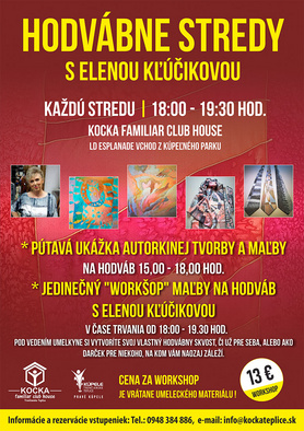 Workshop maľby na hodváb - pravidelne každú stredu