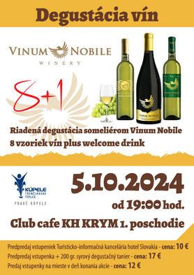 Degustácia vína VINUM NOBILE - ZMENA-degustácia bude so someliérom SHEBO WINERY